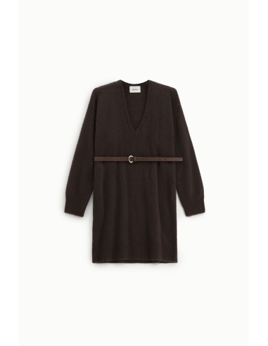 Korte jurk met riem en V-hals Dixie