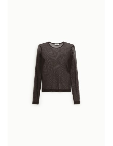 Dixie T-shirt met lange mouwen en transparant effect