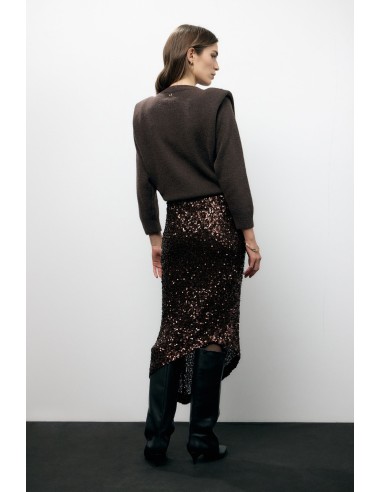 Asymmetrische rok met pailletten en geometrische snit van Dixie