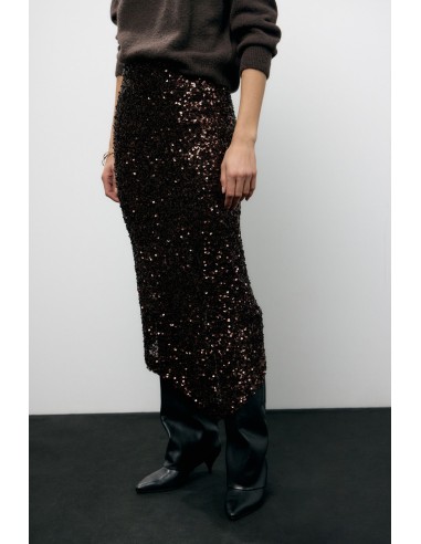 Asymmetrische rok met pailletten en geometrische snit van Dixie