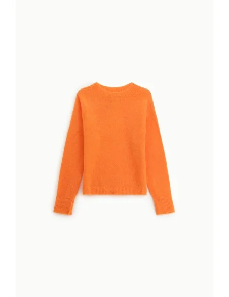 Dixie regular fit trui met ronde hals en lange mouwen