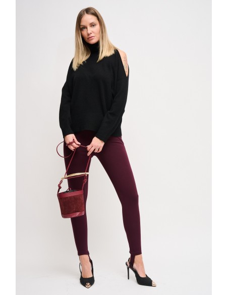 Trui met hoge kraag en cut-outdetails Maryley