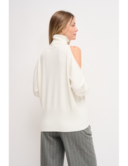 Trui met hoge kraag en cut-outdetails Maryley