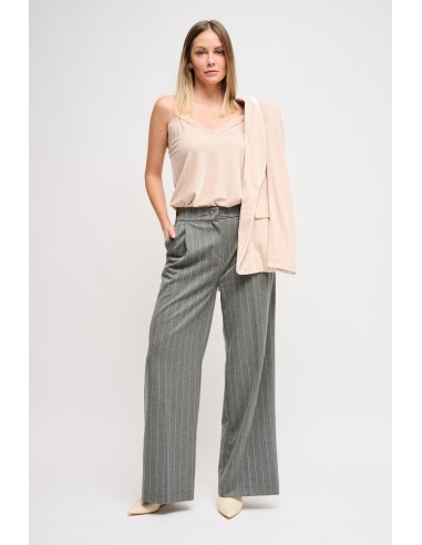 Maryley krijtstreep Palazzo-broek