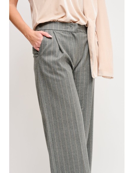 Maryley krijtstreep Palazzo-broek