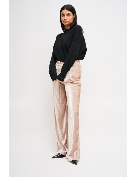 Maryley Palazzo-broek van glad fluweel