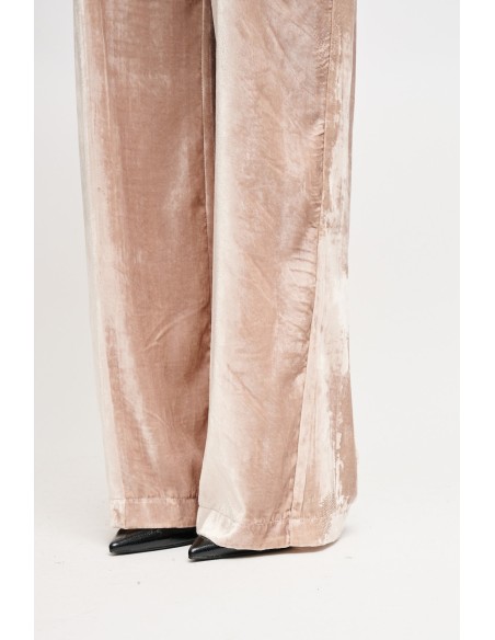 Maryley Palazzo-broek van glad fluweel