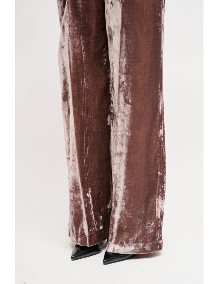 Maryley Palazzo-broek van glad fluweel