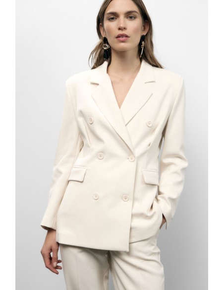 Dixie blazer met dubbele rij knopen en paspelzakken