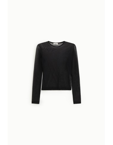 Dixie T-shirt met lange mouwen en transparant effect