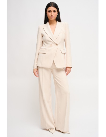 Maryley double-breasted jasje en palazzo-broek set