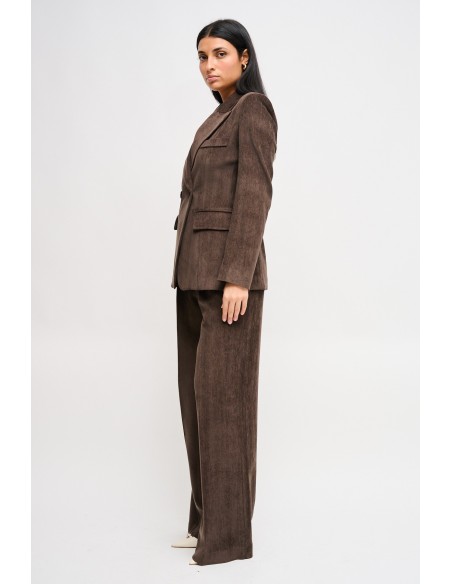 Maryley double-breasted jasje en palazzo-broek set