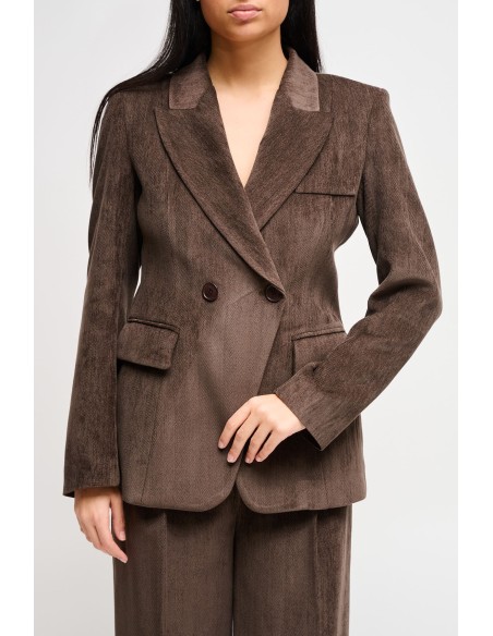 Maryley double-breasted jasje en palazzo-broek set