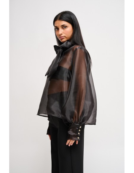 Semitransparante satijnen blouse Maryley