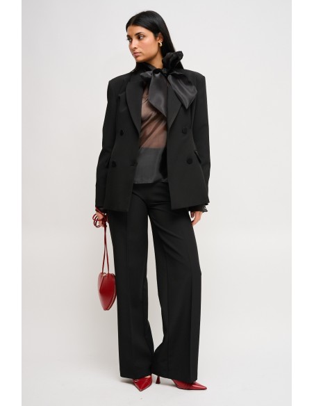 Semitransparante satijnen blouse Maryley