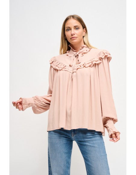 Viscose blouse met striklint van Maryley