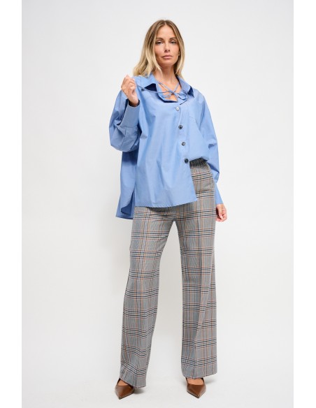 Oversized katoenen blouse met trekkoord van Maryley