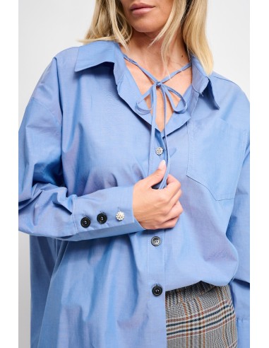 Oversized katoenen blouse met trekkoord van Maryley