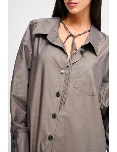 Oversized katoenen blouse met trekkoord van Maryley