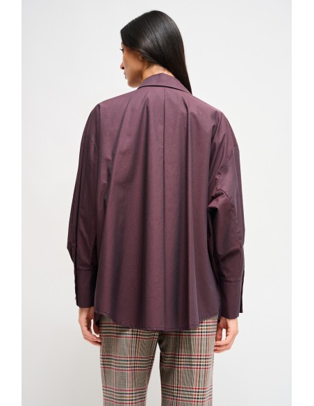 Oversized katoenen blouse met trekkoord van Maryley