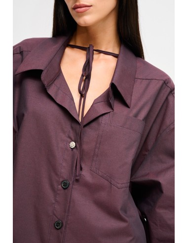 Oversized katoenen blouse met trekkoord van Maryley