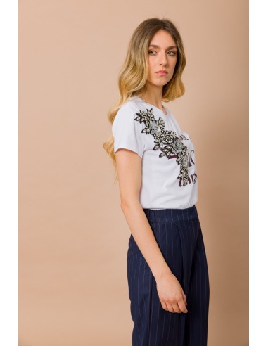 T-shirt “You Can Do Big Things” met juweelapplicatie Maryley