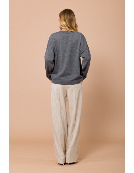 Maryley-shirt met lange mouwen en argylemotief