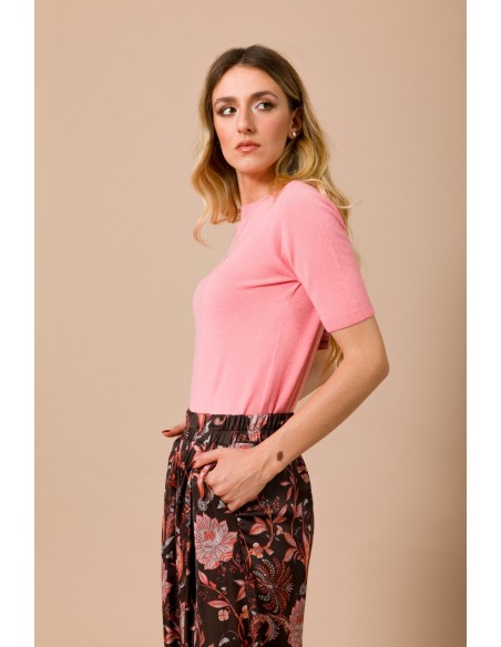 Maryley T-shirt met ronde hals en korte mouwen