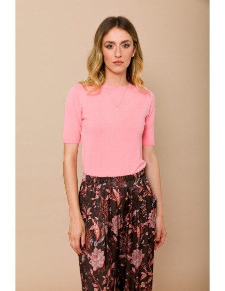 Maryley T-shirt met ronde hals en korte mouwen