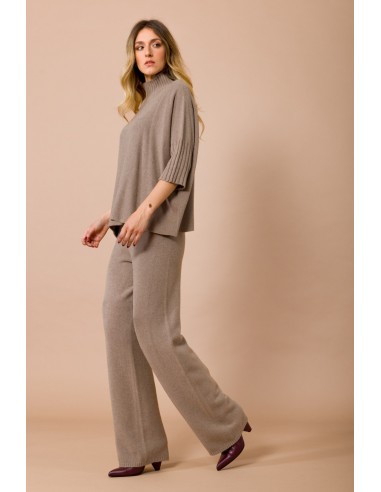Oversized trui met hoge kraag en 3/4-mouwen van Maryley