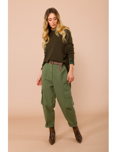 Oversized rondehals trui met split middenachter Maryley