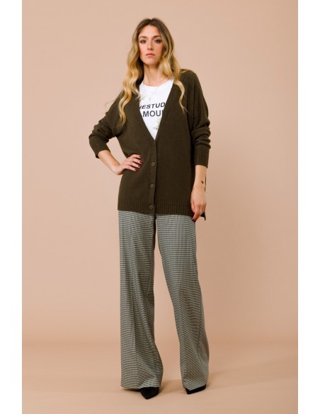 Oversized vest met V-hals en splitten aan de zijkanten van Maryley