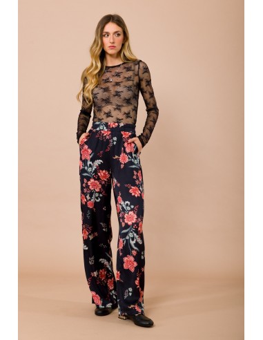 Kanten blouse met ronde hals, slim fit, lange mouwen Maryley