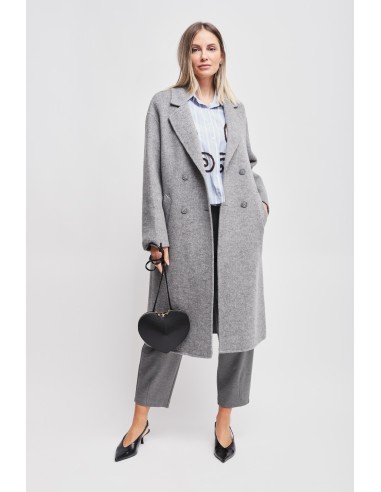 Oversized double-breasted jas van een wolmix Maryley