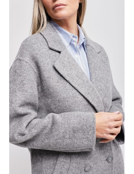 Oversized double-breasted jas van een wolmix Maryley
