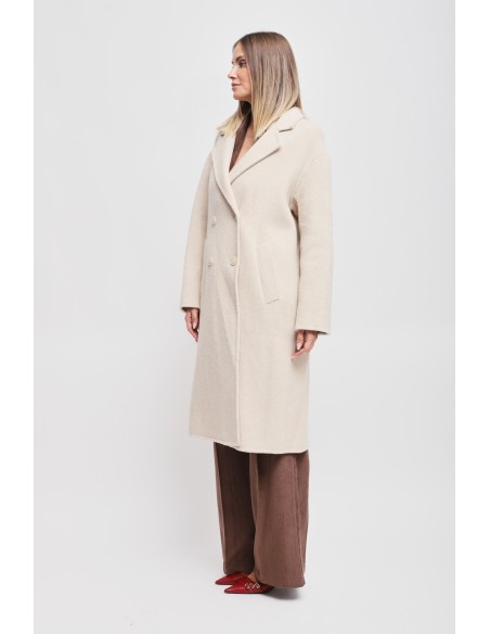 Oversized double-breasted jas van een wolmix Maryley