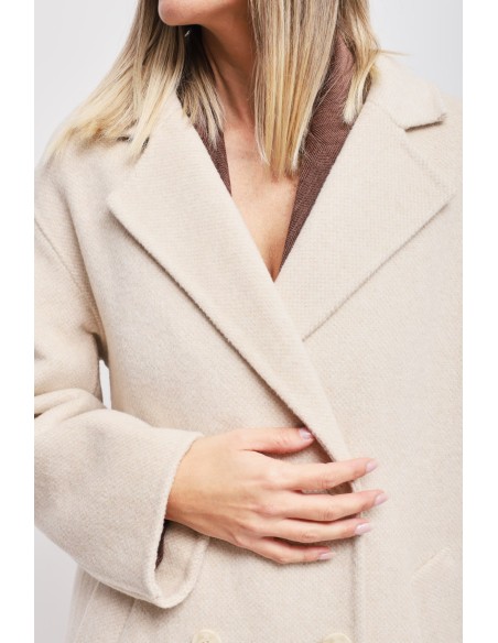 Oversized double-breasted jas van een wolmix Maryley