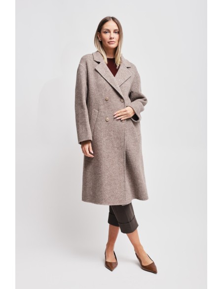 Oversized double-breasted jas van een wolmix Maryley