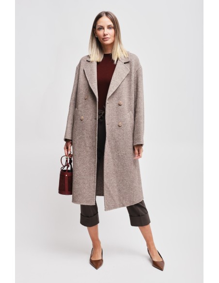 Oversized double-breasted jas van een wolmix Maryley