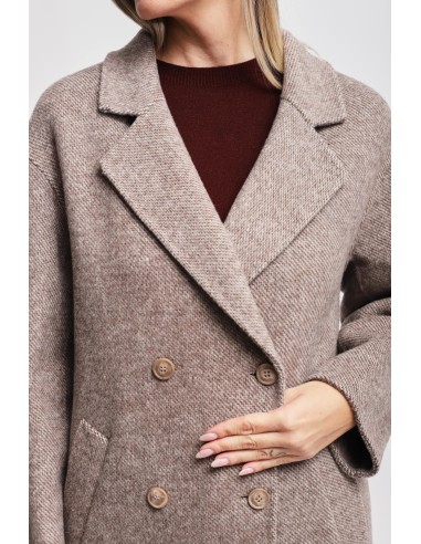 Oversized double-breasted jas van een wolmix Maryley