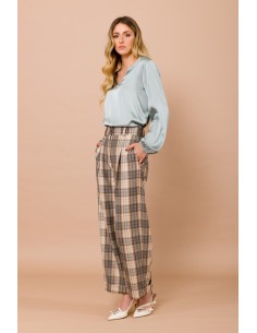 Maryley-blouse met V-hals van viscose-satijn 2
