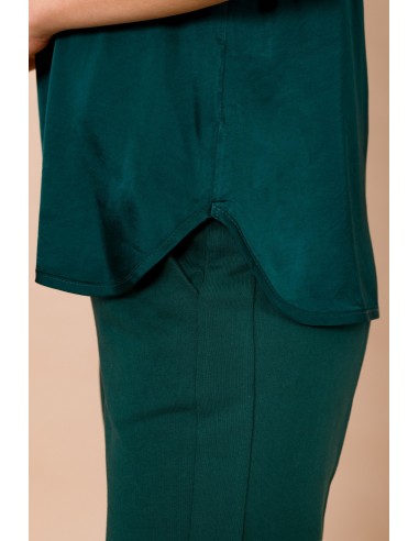 Top met V-hals van viscose-satijn Maryley