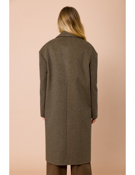 Oversized gevoerde double-breasted jas van Maryley