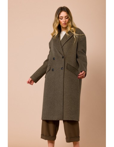 Oversized gevoerde double-breasted jas van Maryley