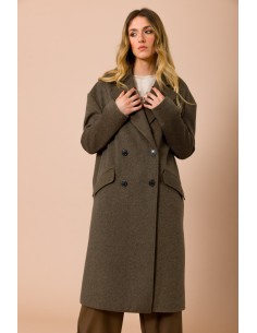Oversized gevoerde double-breasted jas van Maryley