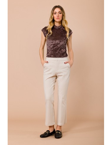 Mouwloze coltrui-top met all-over strass-details van Maryley
