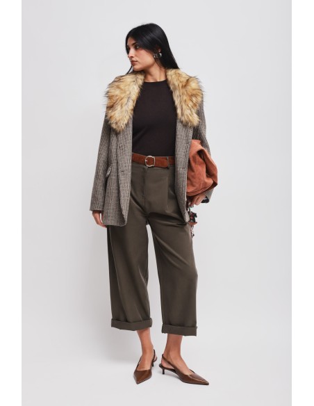 Cropped broek met riem Maryley