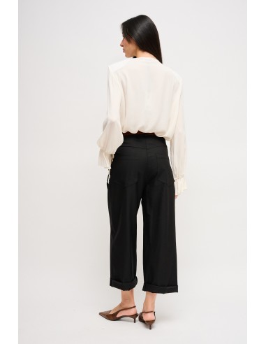 Cropped broek met riem Maryley