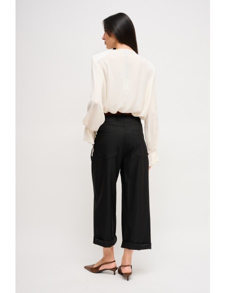 Cropped broek met riem Maryley