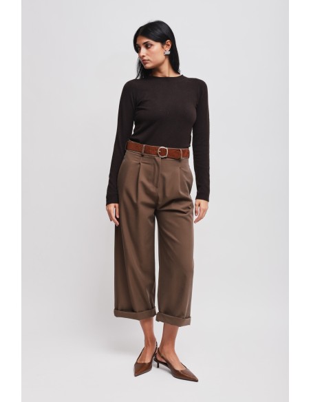 Cropped broek met riem Maryley